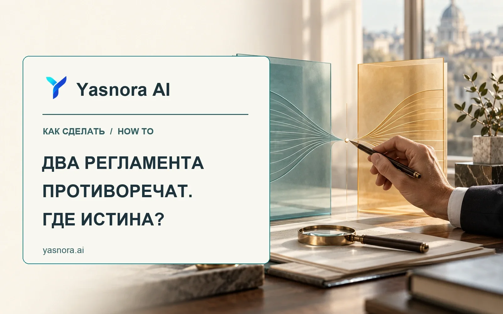 Yasnora AI: два противоречащих регламента сопоставлены в проверяемой таблице источников